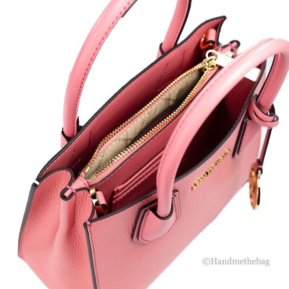 NEW Michael Kors Mercer Leather Messenger Crossbody Bag Tea Rose Handbag Purse - Picture 8 of 9